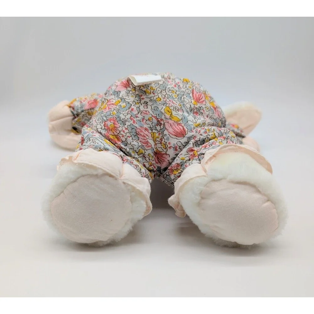 Vtg Wondertreats Plush Bunny Rabbit Stuffed Animal Flower Jumper Outfit 10